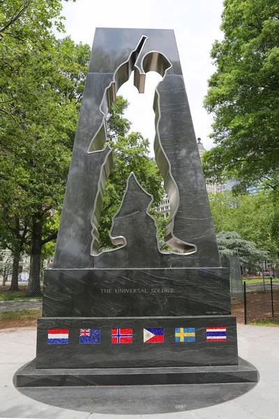 Korean War Memorial in Battery Park — Stock Photo, Image