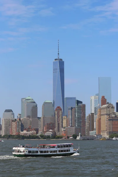 Aşağı Manhattan ufuk çizgisi manzarası — Stok fotoğraf