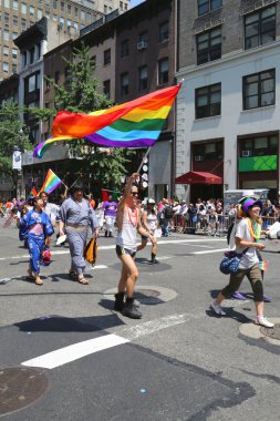 new York'ta LGBT gurur geçit katılımcılar