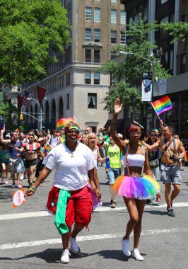 new York'ta LGBT gurur geçit katılımcılar