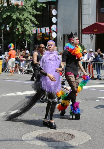 Partecipanti alla LGBT Pride Parade a New York — Foto Stock