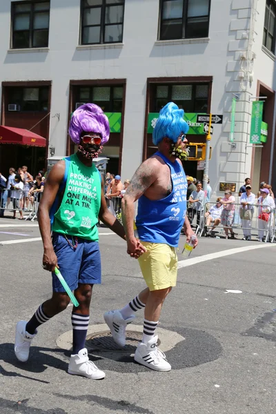 LGBT Pride Parade participants in New York City — Stock Photo, Image