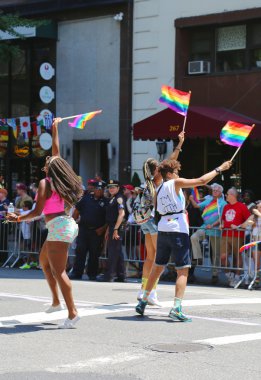 new York'ta LGBT gurur geçit katılımcılar