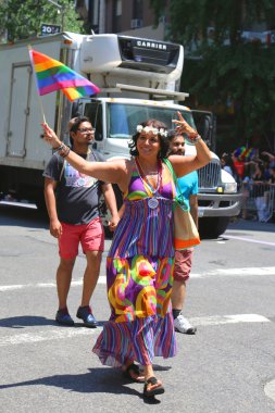new York'ta LGBT gurur geçit katılımcılar