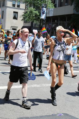 new York'ta LGBT gurur geçit katılımcılar