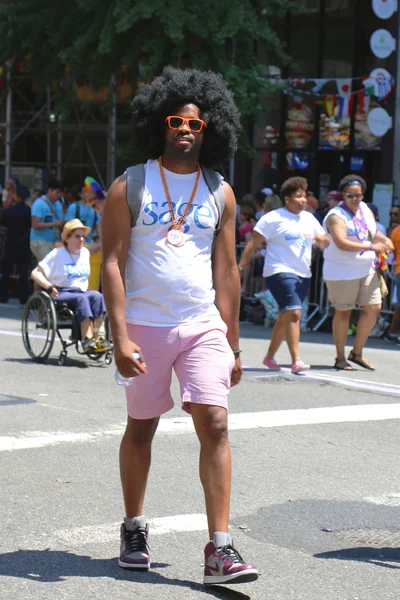 同性恋骄傲游行参与者在纽约城 — 图库照片