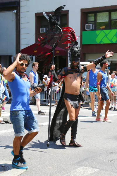 LGBT Pride Parade participants in New York City — Stock Photo, Image