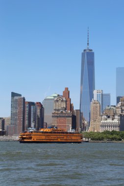 Staten Island Ferry in New York Harbor clipart