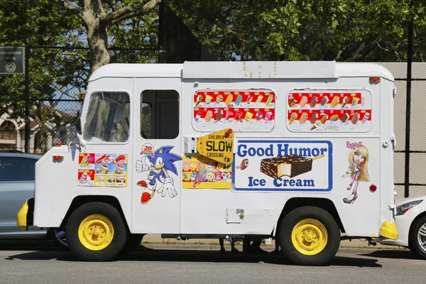 Caminhão de sorvete bom humor em Brooklyn — Fotografia de Stock