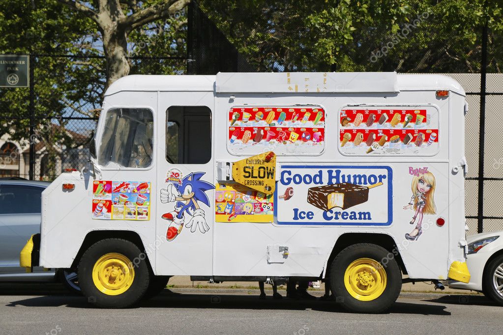 Camión de helados de buen humor en Brooklyn — Foto editorial de