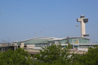 Delta havayolu terminal 4 ve hava trafik kontrol kulesi john f kennedy Havalimanı new York