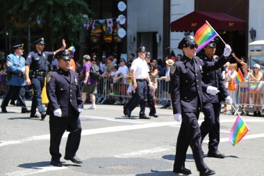 FDNY members at LGBT Pride Parade in New York City clipart