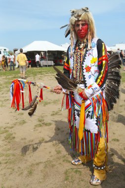 Unidentified Native American at the NYC Pow Wow clipart