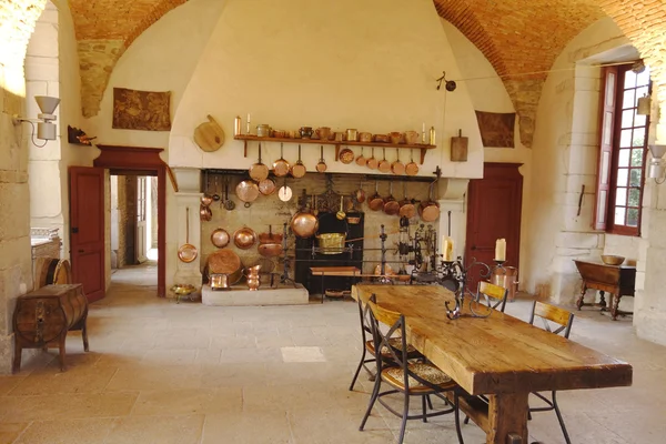 The Ancient Kitchen at Chateau de Pommard winery — Stock Photo, Image