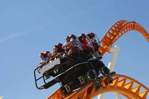 Die blitzachterbahn auf coney island in brooklyn — Stockfoto