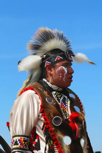 Unidentified Native American at the NYC Pow Wow — Stock Photo, Image