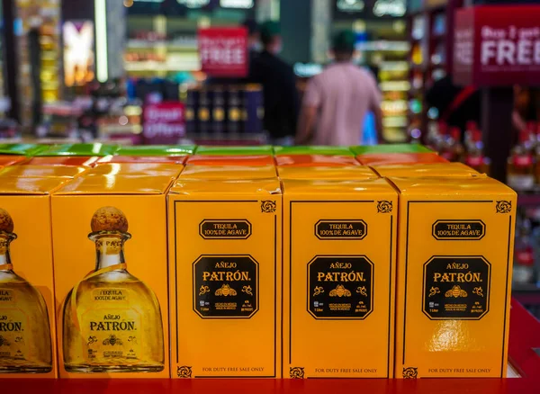 Cancun Mexiko Juli 2021 Patronatswerbung Für Tequila Auf Dem Internationalen — Stockfoto