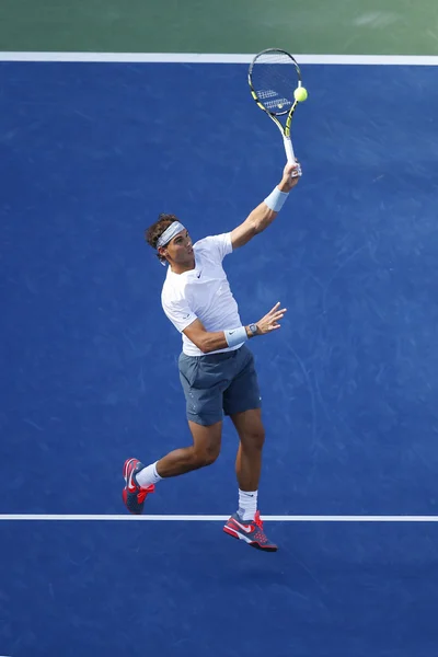 Doce veces campeón del Grand Slam Rafael Nadal durante el partido de semifinales en el US Open 2013 contra Richard Gasquet — Foto de Stock