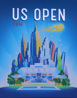 Bizi ekrana billie jean king posterinde 2014 açık Ulusal Tenis Merkezi