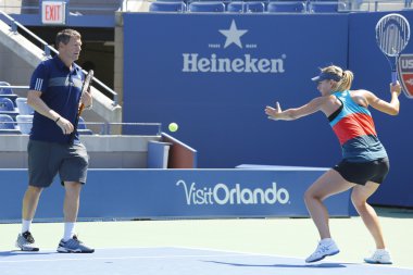 dört kez grand slam şampiyonu maria sharapova uygulamaları ile onun antrenörü sven groeneveld bizim için 2014 açın