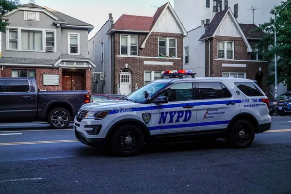 Brooklyn Nova Iorque Outubro 2021 Atividade Departamento Polícia Nova York — Fotografia de Stock