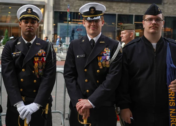 New York November 2021 Teilnehmer Der 102 Jährlichen Veteranentag Parade — Stockfoto