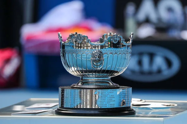 Melbourne Oostenrijk Januari 2019 Australian Open Women Doubles Trofee Tentoongesteld — Stockfoto