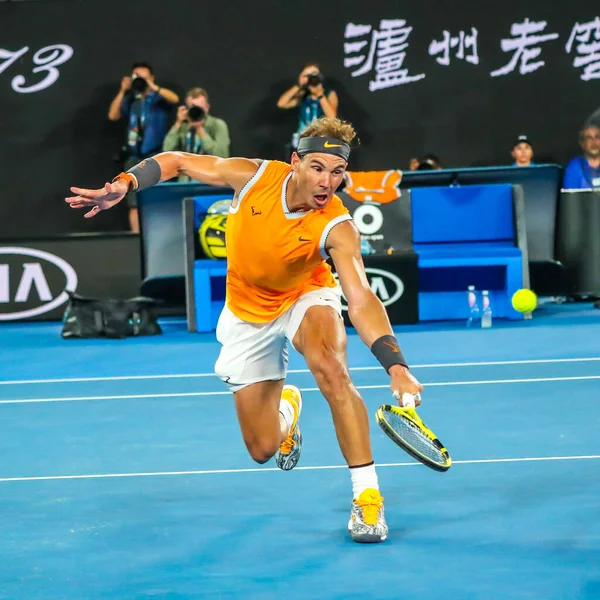 Μελβούρνη Αυστραλία Ιανουαρίου 2019 Δεκαεπτά Φορές Grand Slam Πρωταθλητή Rafael — Φωτογραφία Αρχείου