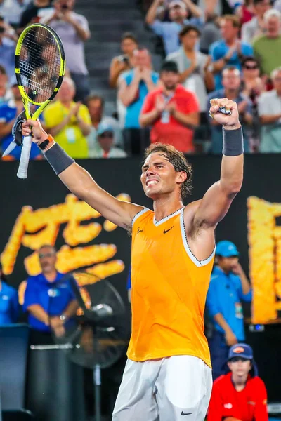Melbourne Australien Januari 2019 Sjutton Gånger Grand Slam Mästare Rafael — Stockfoto