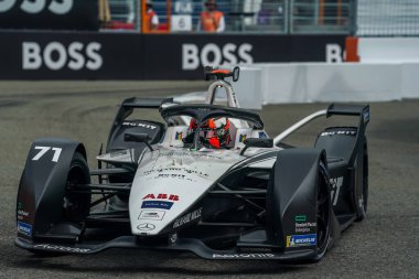 NEW YORK - 10 Temmuz 2021: ROKiT Venturi Yarış Takımı 'ndan Norman Nato (71) 2021 ABB Formula E Dünya Şampiyonası' nda Formula E 'yi sürüyor.