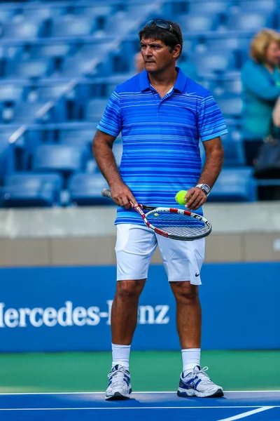 Nueva York Agosto 2013 Entrenador Tenis Toni Nadal Durante Práctica — Foto de Stock