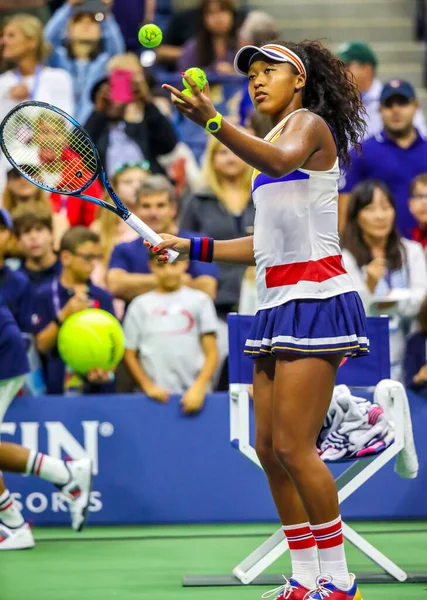 Nueva York Agosto 2017 Tenista Profesional Naomi Osaka Japón Celebra — Foto de Stock