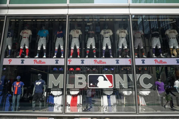 ニューヨーク 2021年7月22日 Mlbフラッグシップストアニューヨーク Mlb Nycはアメリカ初の常設Mlb小売店である — ストック写真