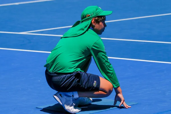 Melbourne Australia January 2016 Ball Boy Action Match 2016 Australian — Φωτογραφία Αρχείου