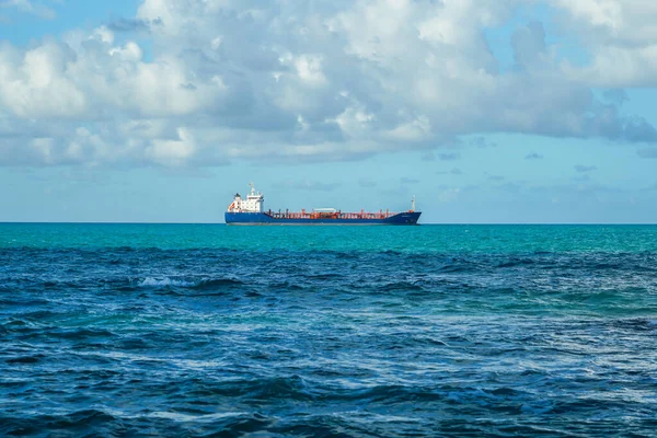 John Antigua Barbuda January 2022 Veronica Oil Chemical Tanker Anchor — Stock Photo, Image