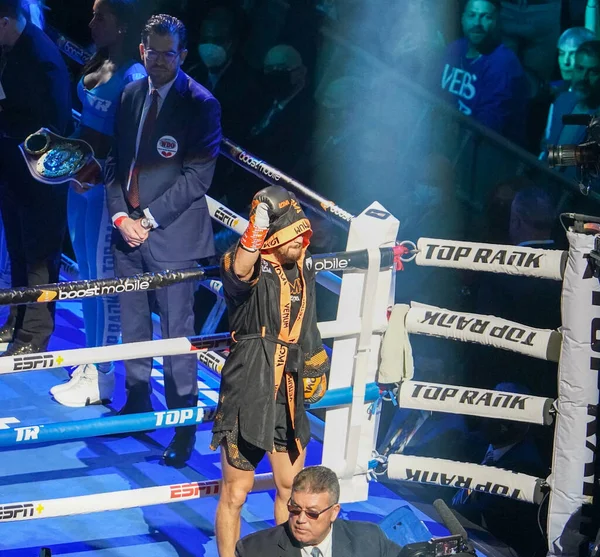 New York December 2021 Vasiliy Lomachenko Ukraine Main Event Fight — Stok fotoğraf