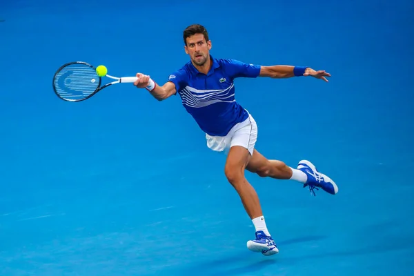 Melbourne Australien Januar 2019 Der Malige Grand Slam Champion Novak — Stockfoto