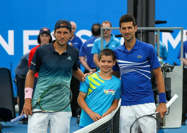 Melbourne Australie Janvier 2019 Novak Djokovic Champion Grand Chelem Serbie — Photo