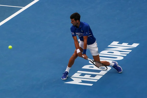 Melbourne Oostenrijk Januari 2019 Keer Grand Slam Kampioen Novak Djokovic — Stockfoto