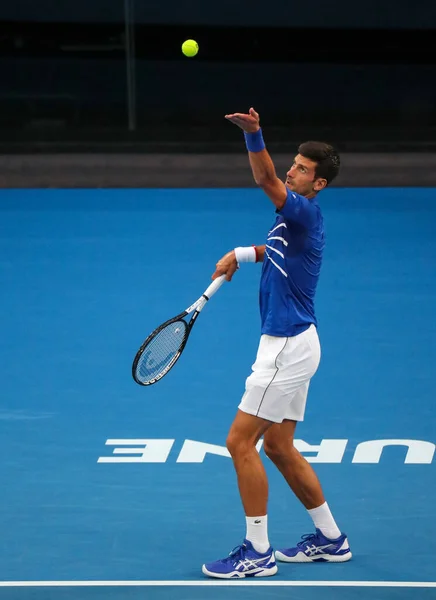 Melbourne Autriche Janvier 2019 Fois Champion Grand Chelem Novak Djokovic — Photo