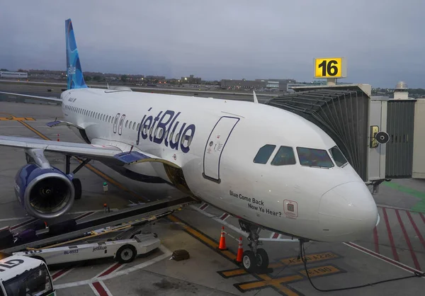 New York July 2021 Jetblue Plane Tarmac John Kennedy International — 스톡 사진