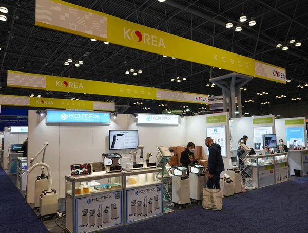 New York November 2021 Korean Pavilion Modern Materials Equipment Display — Stock Photo, Image