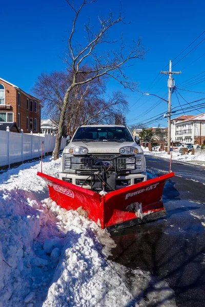 Brooklyn New York January 2022 Snow Plow Truck Brooklyn Ready — Stock Photo, Image
