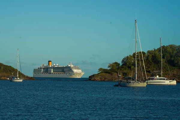 John Antigua Enero 2022 Costa Deliziosa Cruise Ship Llega Puerto — Foto de Stock