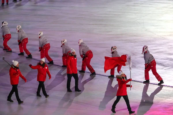 2018年2月9日 平昌で開催された平昌2018オリンピック開会式にマルタ代表が参加 — ストック写真