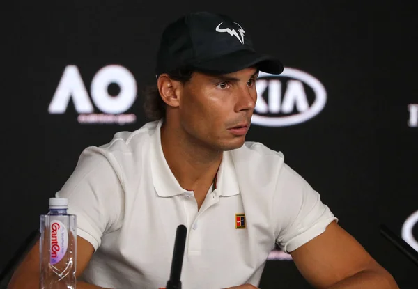 Melbourne Australien Januar 2019 Australischer Open Finalist Rafael Nadal Aus — Stockfoto