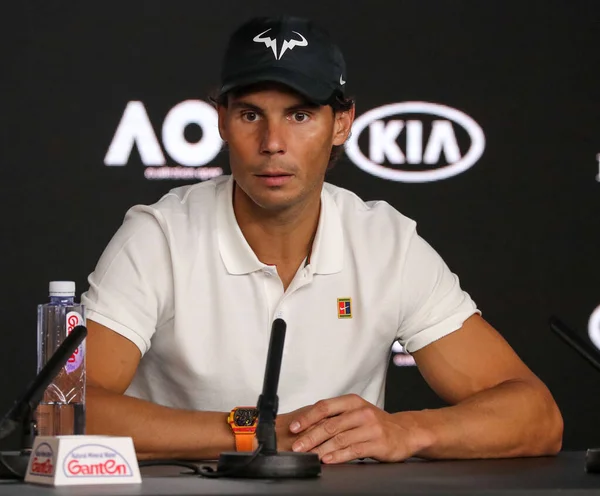 Melbourne Austrália Janeiro 2019 2019 Finalista Australian Open Rafael Nadal — Fotografia de Stock