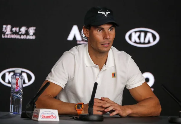 Melbourne Australien Januar 2019 Australischer Open Finalist Rafael Nadal Aus — Stockfoto