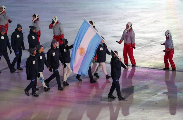 Pyeongchang South Korea February 2018 아르헨티나 올림픽 올림픽 스타디움에서 2018 — 스톡 사진