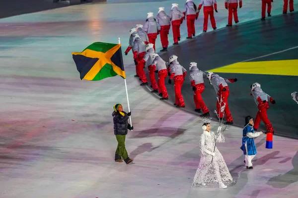 Pyeongchang Güney Kore Şubat 2018 Olimpiyat Takımı Jamaika Pyeongchang Güney — Stok fotoğraf